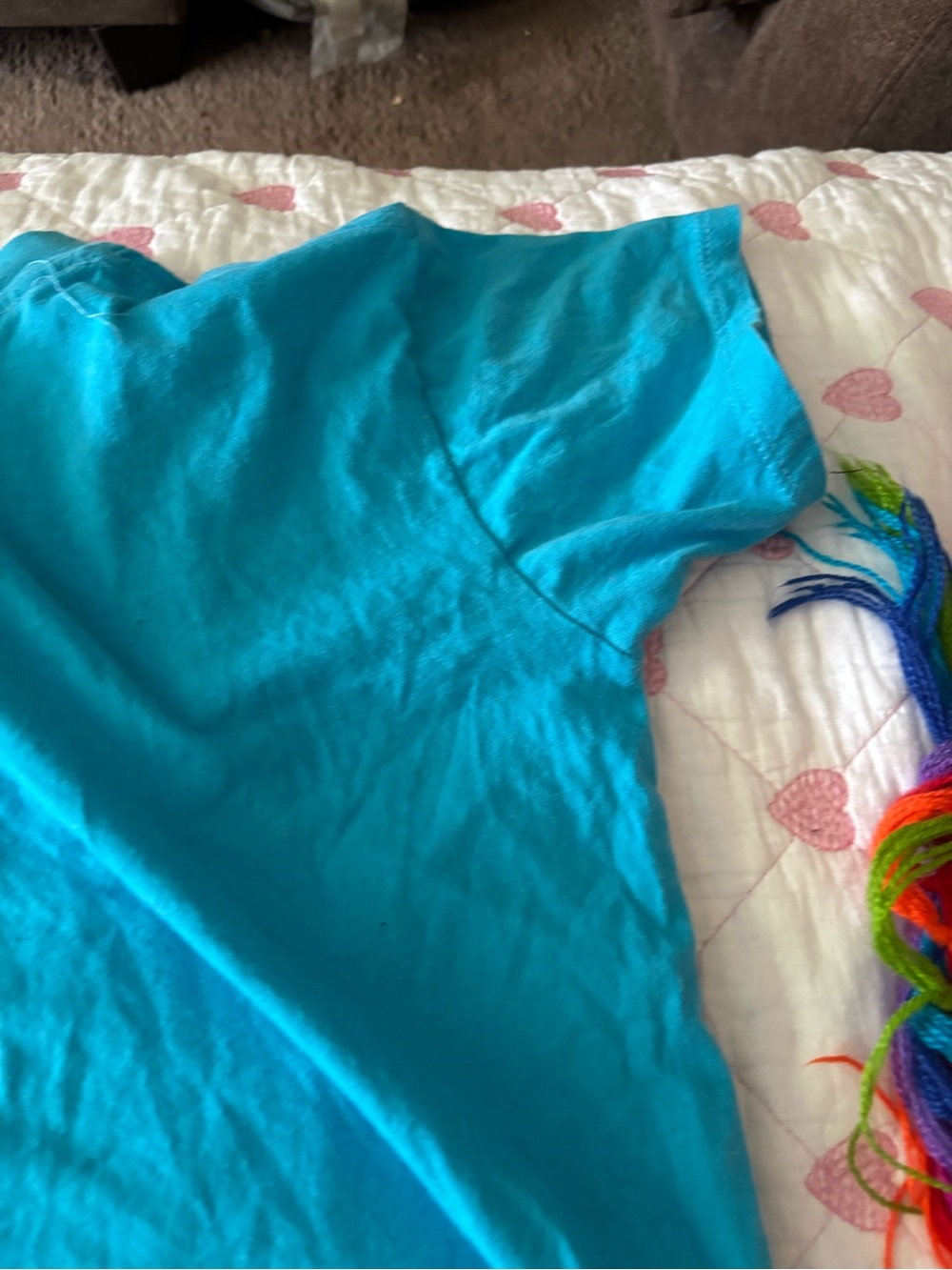 INC International Concepts Bright Turquoise Short Sleeve Tee